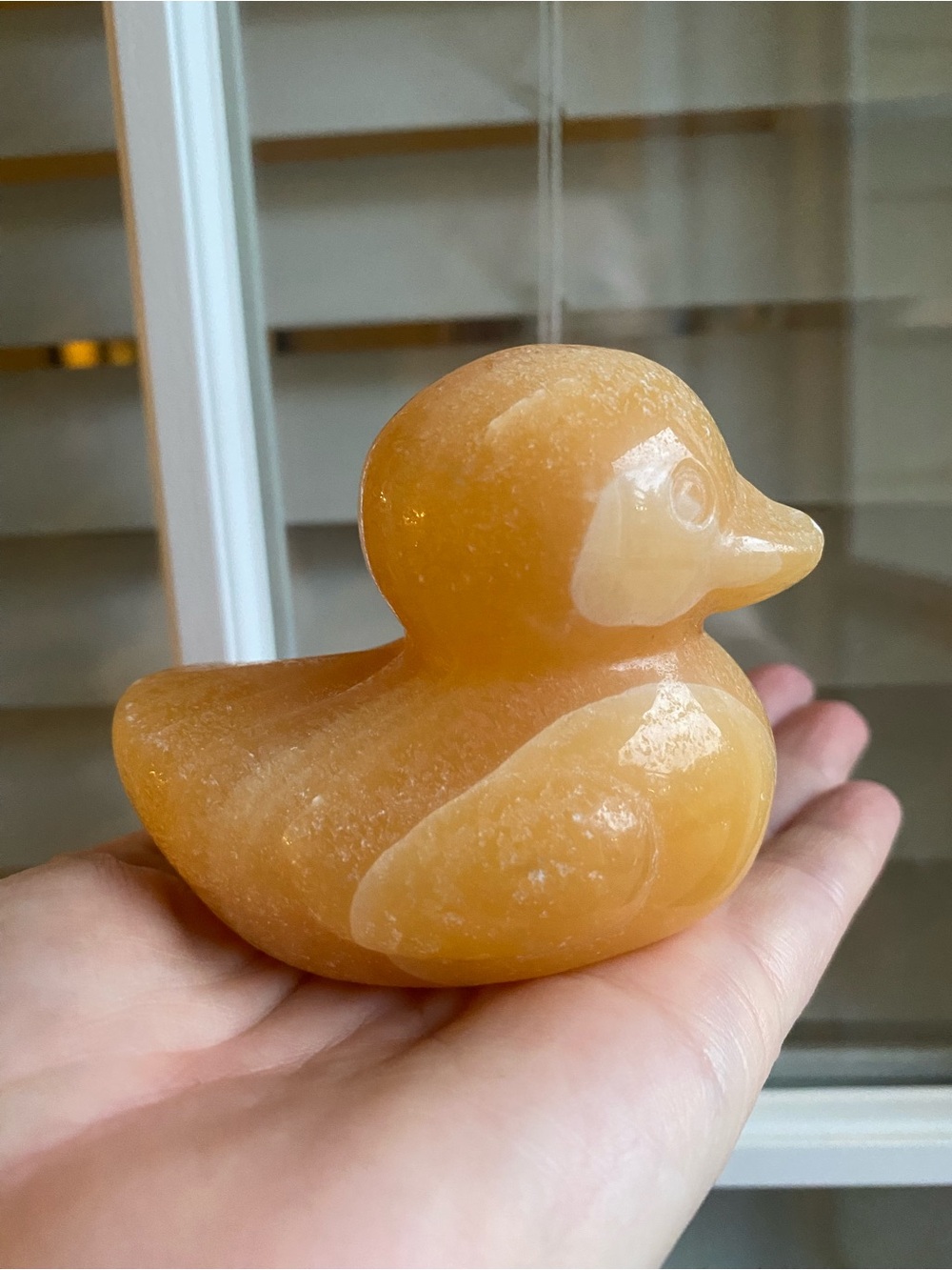 Honey Calcite Rubber Duckie